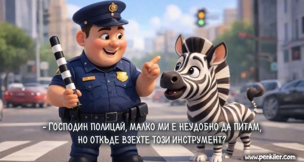 Смутената зебра...